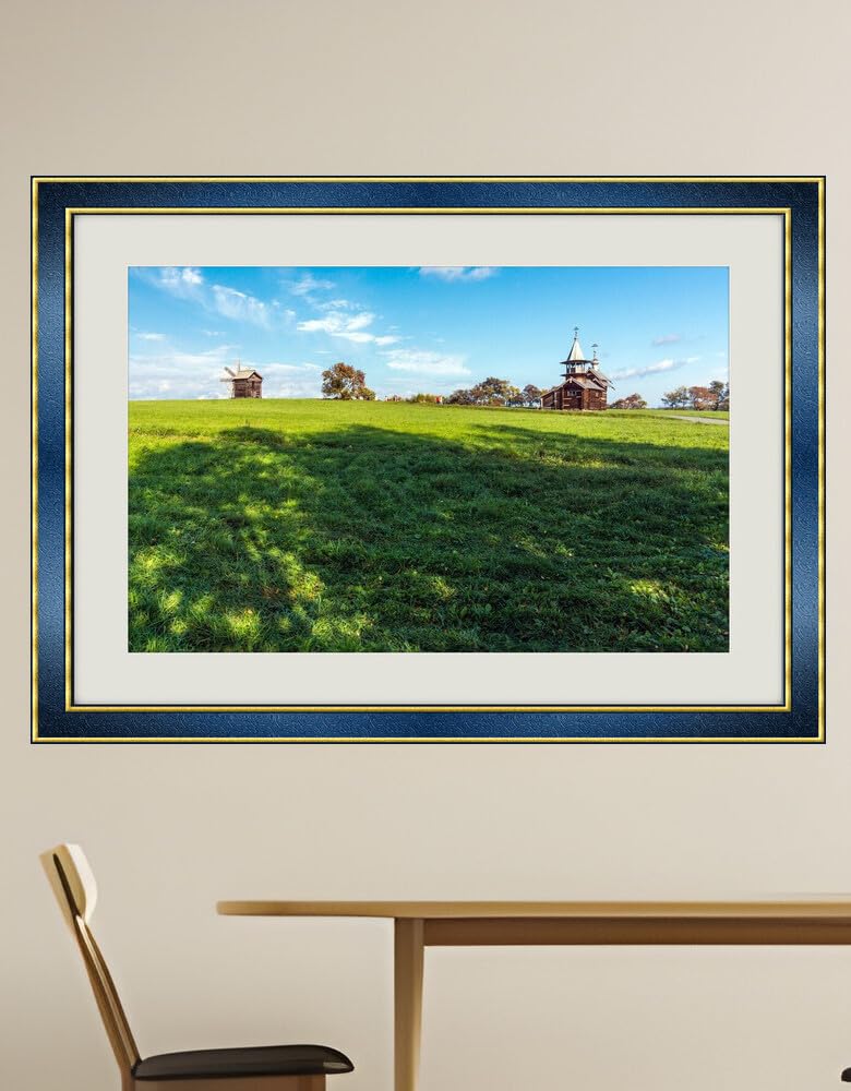プリンセスハウス 木製フレーム 絵画 JVERF - JZZH26905 Russia Church Kizhi Grass Wooden Mill| Self